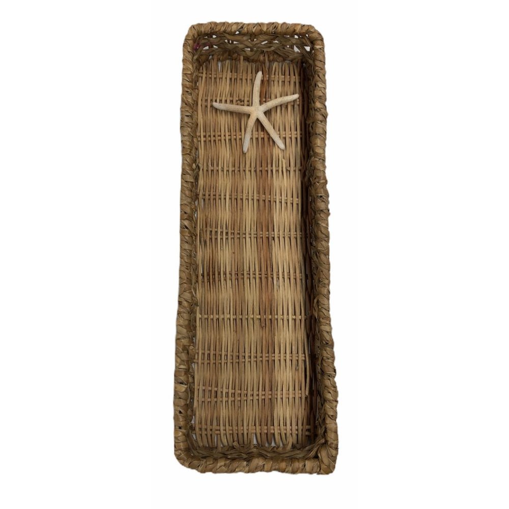 Wicker Basket w/ Star Fish 18" x 6" x 2"